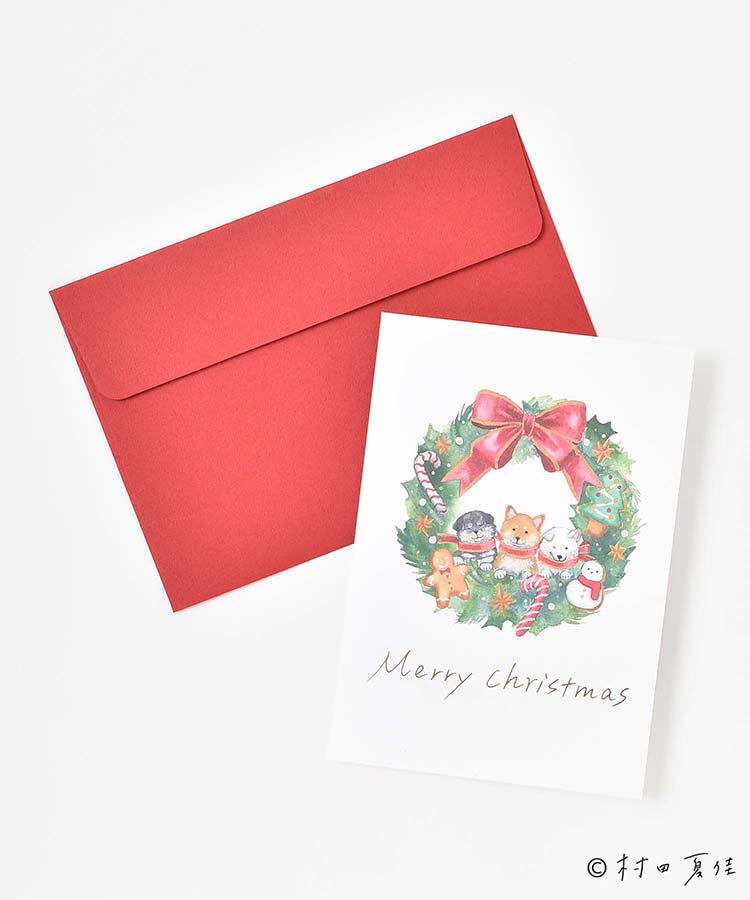 しばいぬとクリスマスカード