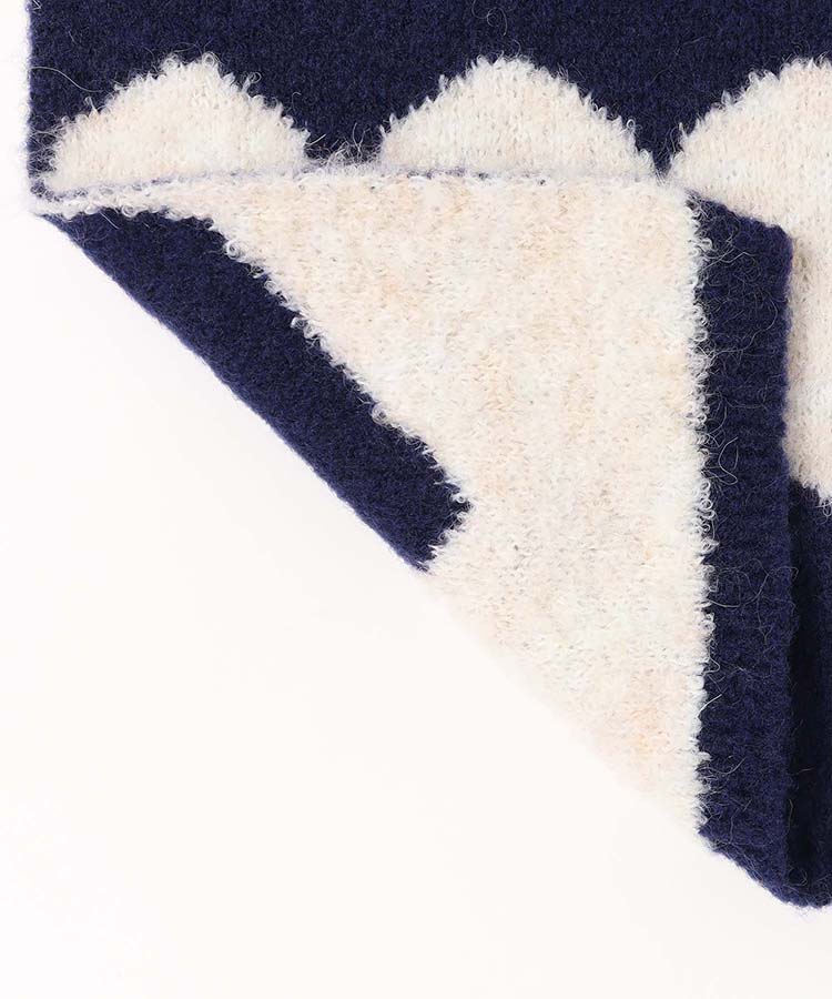 ハートジャガードニットマフラー