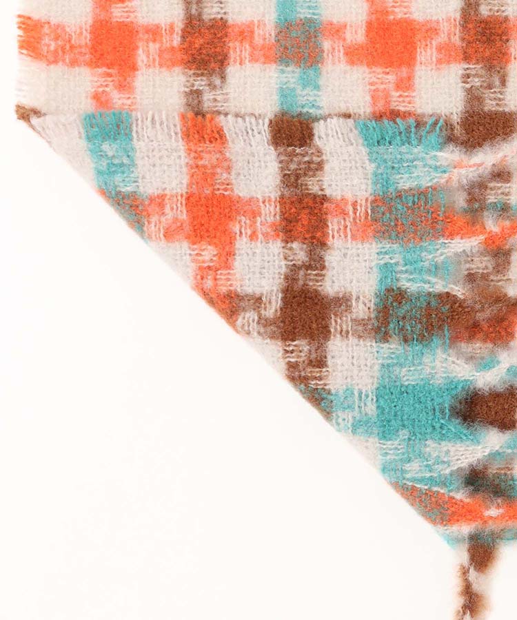 カラフルチェックストール