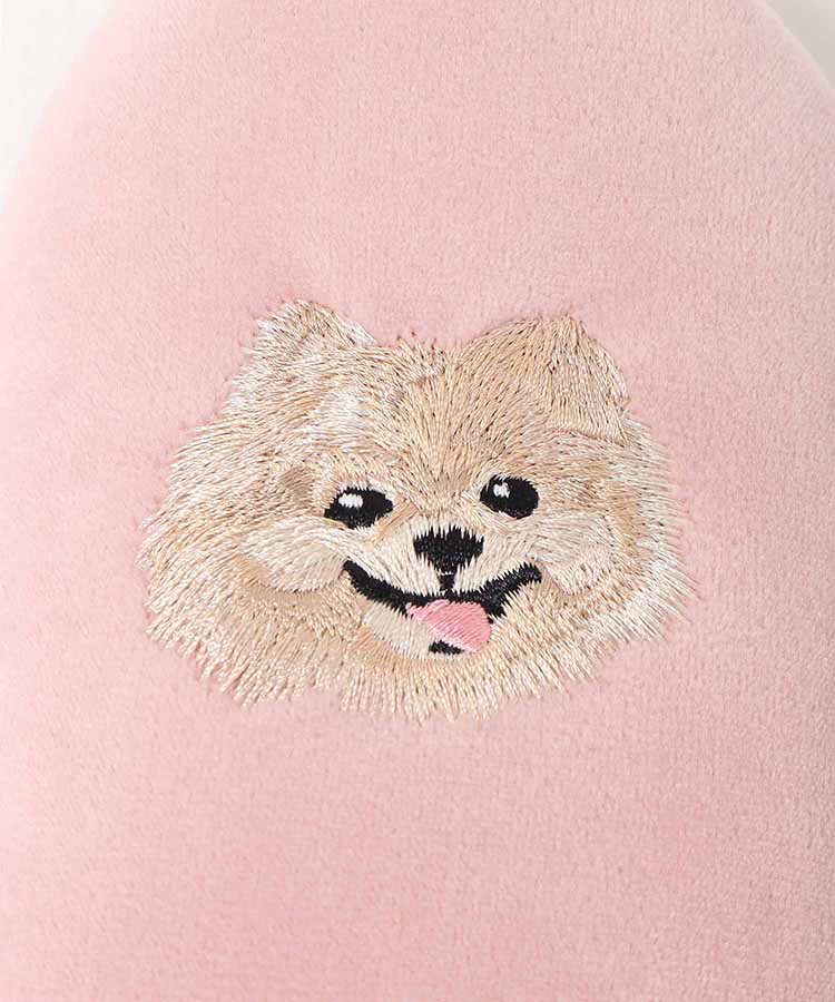 イヌ刺繍ルームシューズ