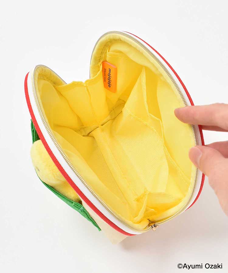 【WEB限定】mojojojoぬいぐるみバッジ付きポーチ