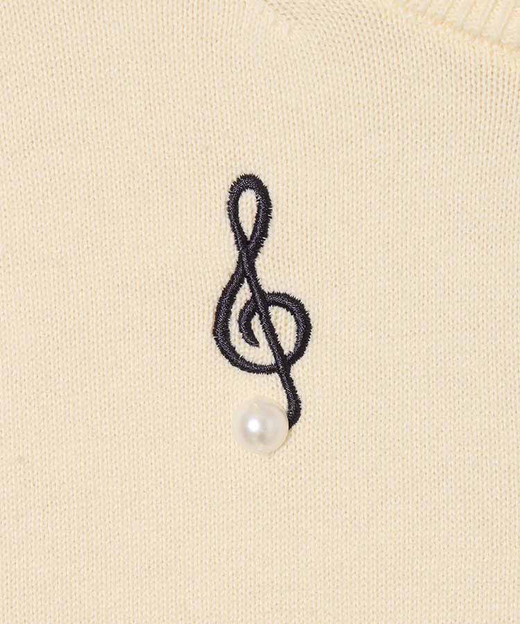 音符パールカーディガン