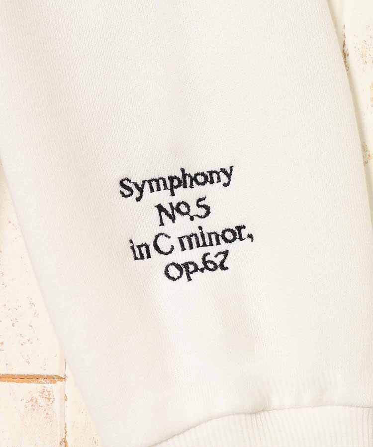 ベートーヴェン楽譜刺繍スウェット