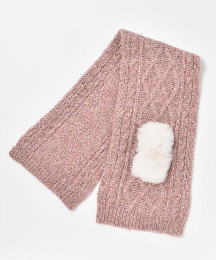 ニットファー差し込みマフラー