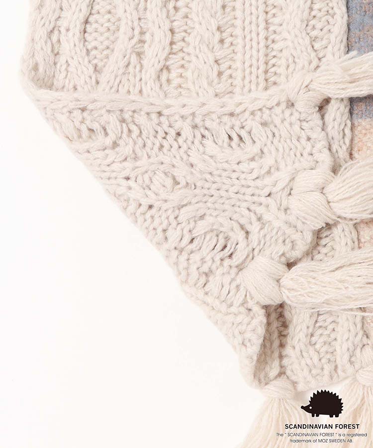 スカンジナビアンフォレスト  チェックニットストール