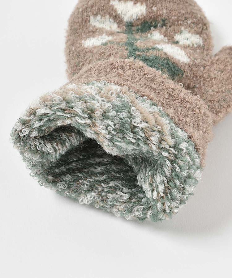 もこもこフラワーアームカバー