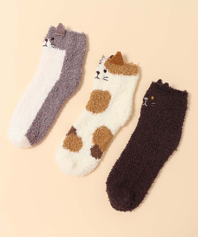 ねこモールルームソックス