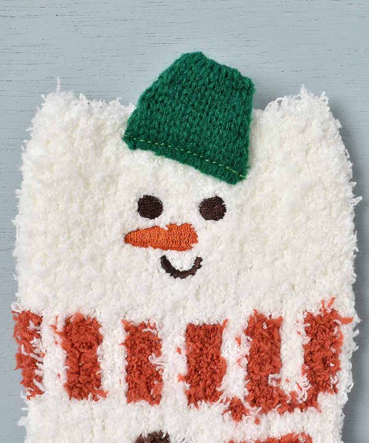 雪だるまモールルームソックス