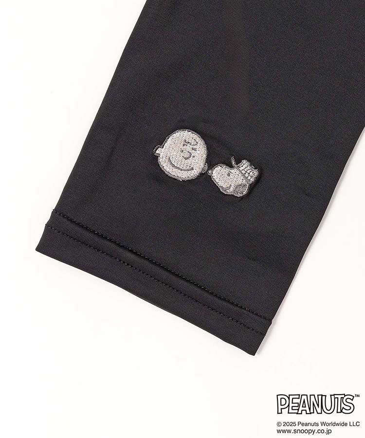 スヌーピー刺繍冷感UVロンググローブ