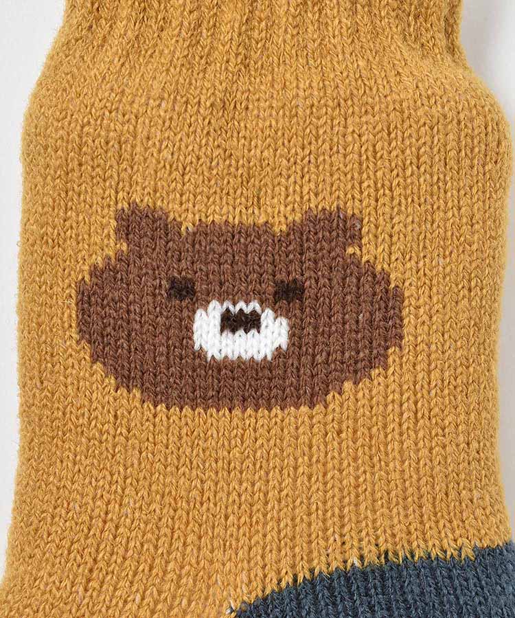 クマワンポイント裏ボアソックス
