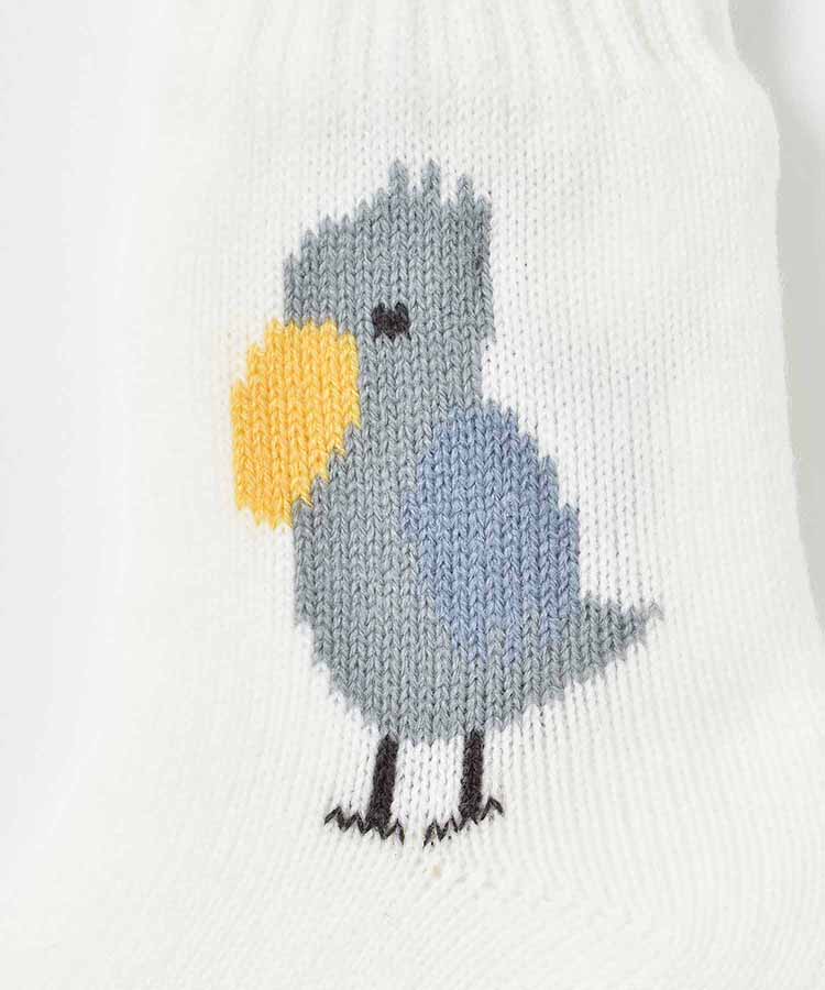 ハシビロコウワンポイント裏ボアソックス