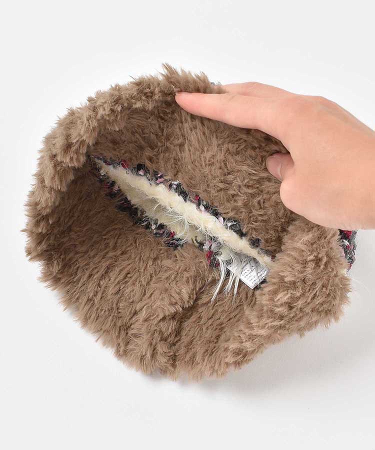 シャギーラインニット帽