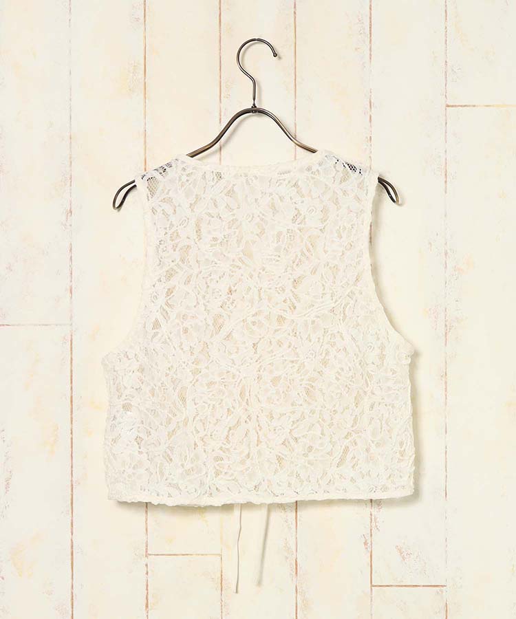 コード編みベスト付ワンピース