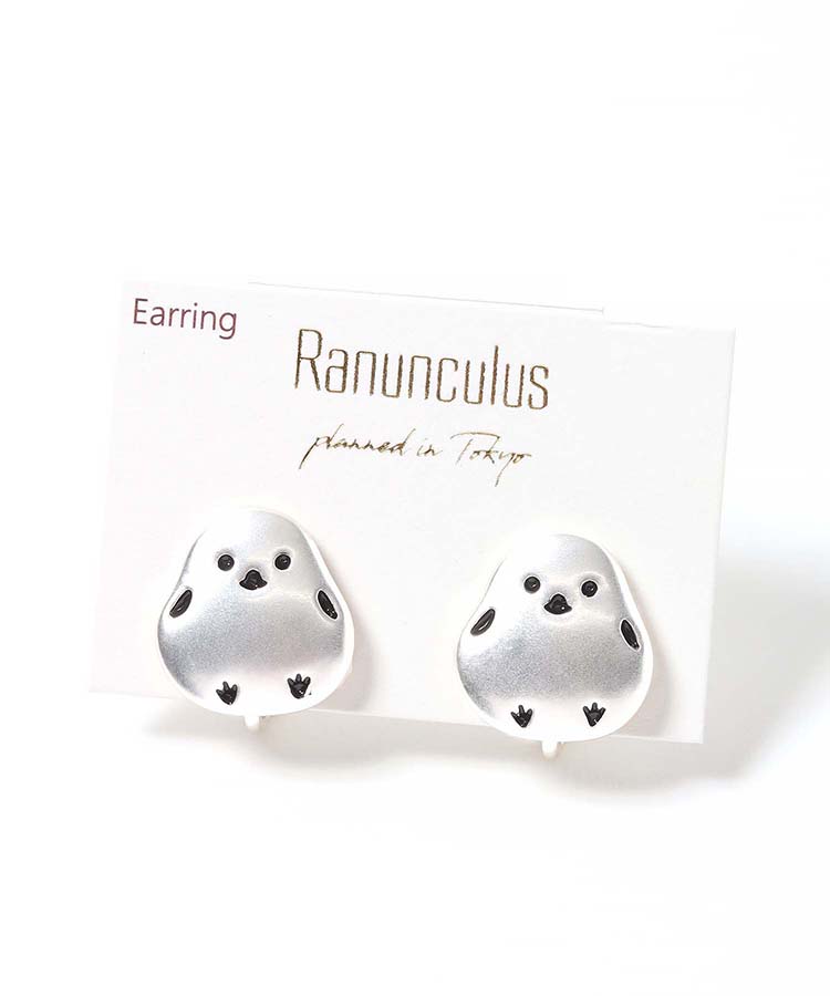 シマエナガメタルイヤリング