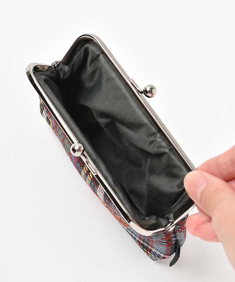 松尾ミユキチェックがま口ポーチ