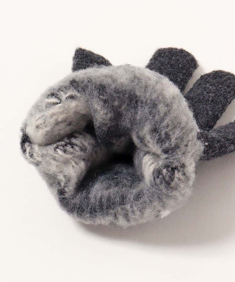 裏起毛シュナウザーニットグローブ