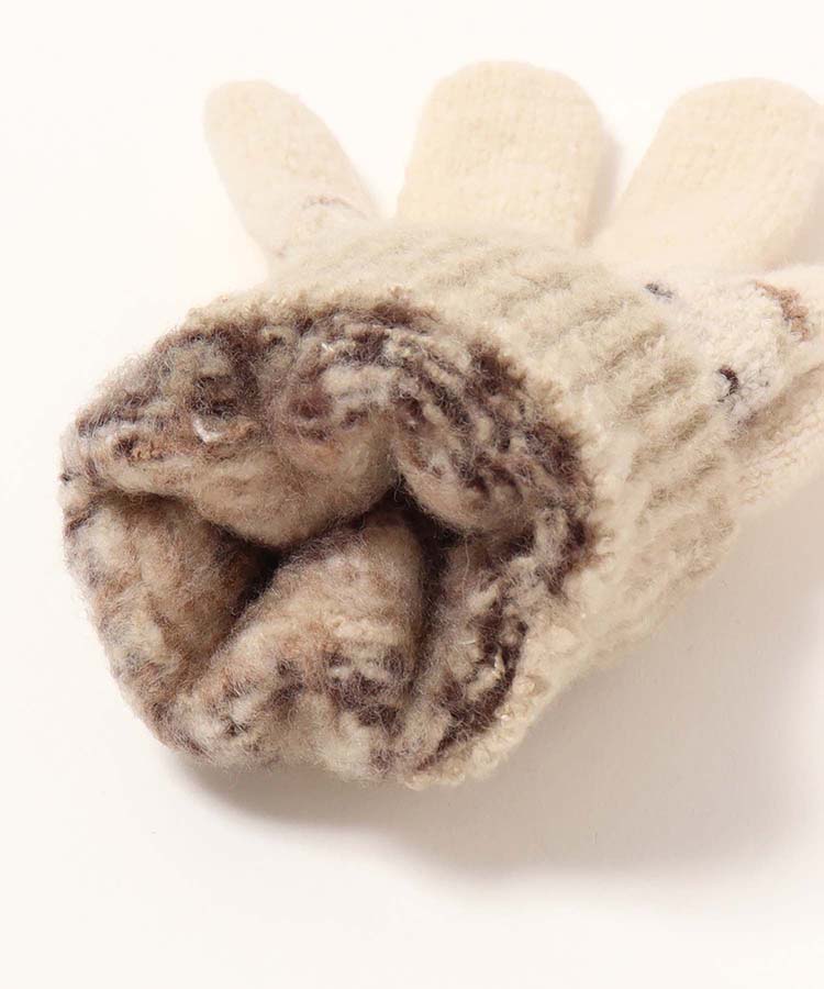 裏起毛トナカイニットグローブ