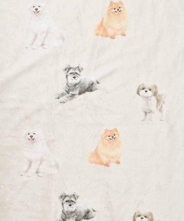 いぬ柄ブランケット