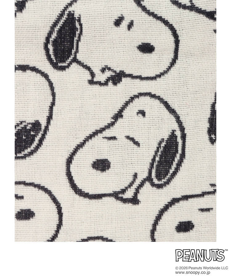 PEANUTS モノトーン三重ガーゼハンカチ