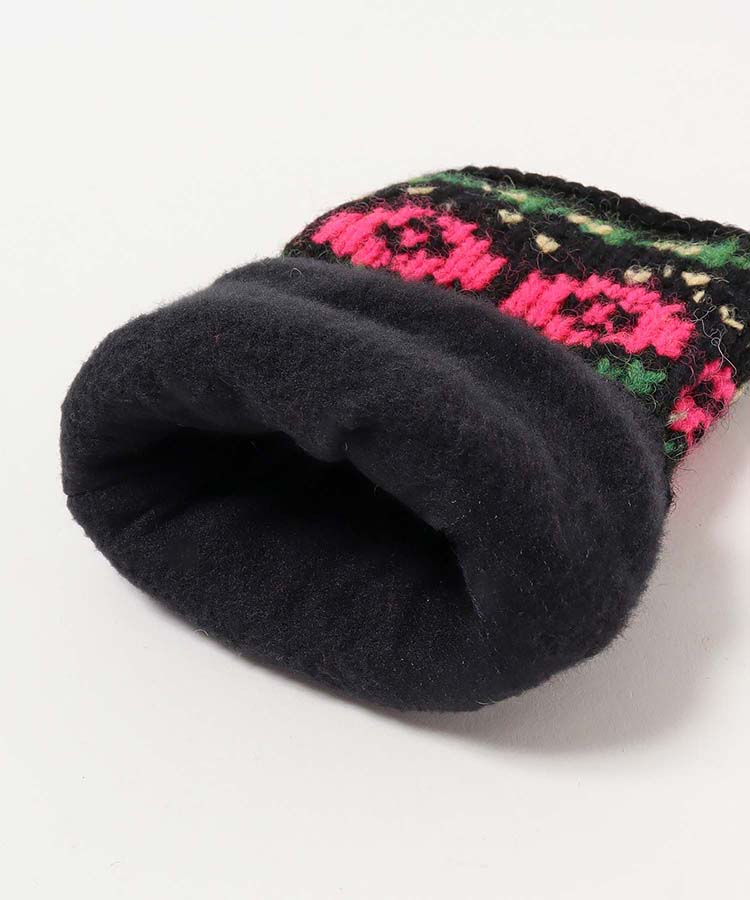 フラワーニットフィンガーレスグローブ