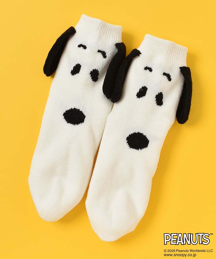 スヌーピー2重編みFaceソックス