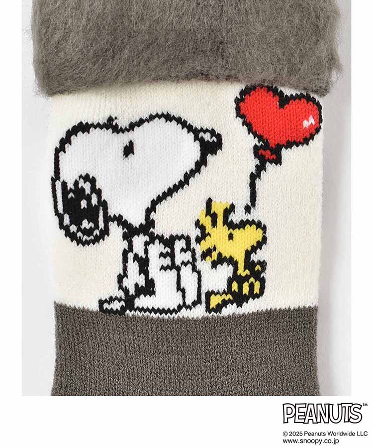 スヌーピーバルーン裏起毛ソックス