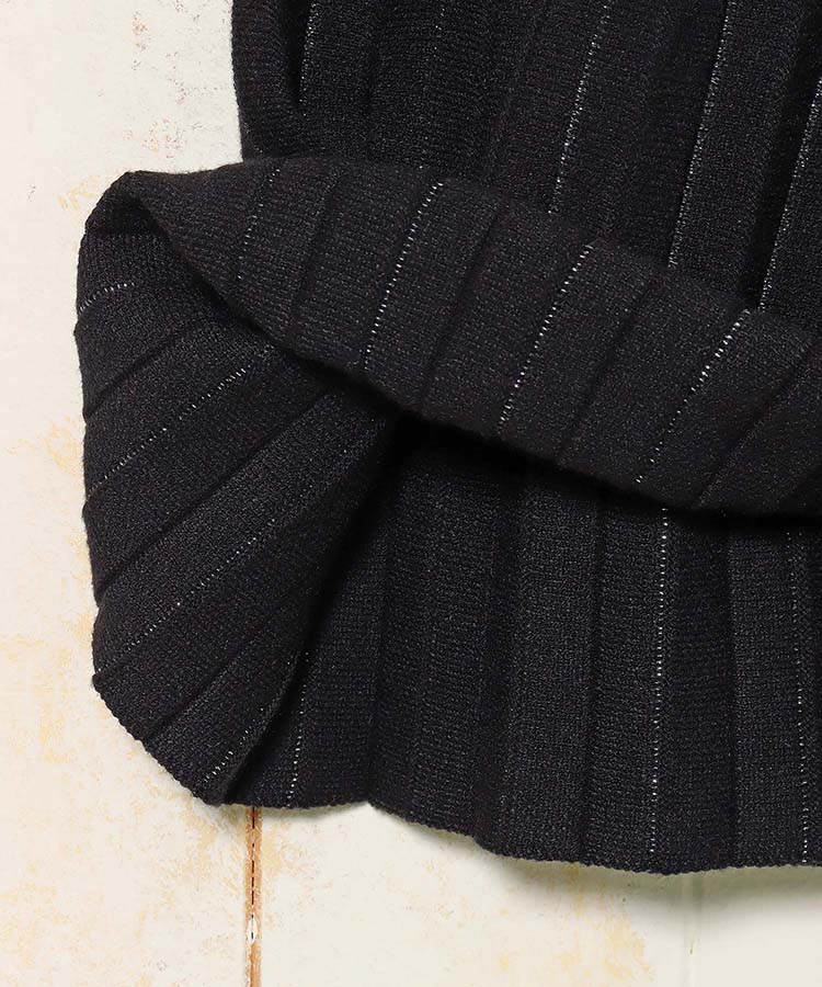 ストライプラメプリーツスカート