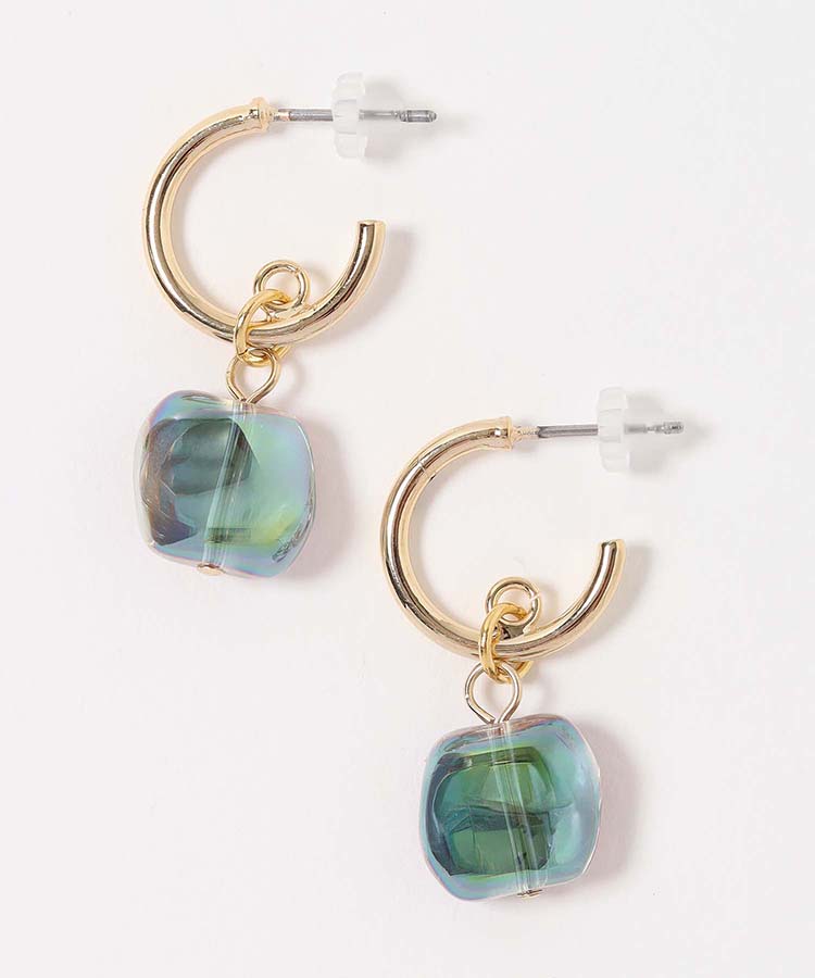 いびつドロップビーズピアス