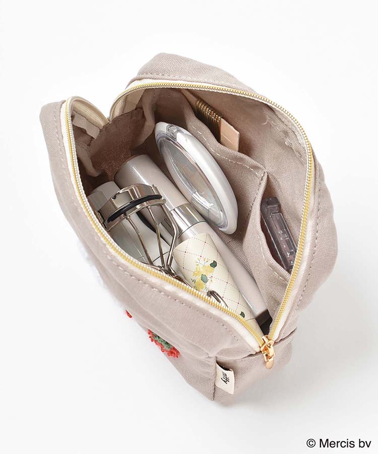 miffyスプリングサガラ刺繍スクエアポーチ