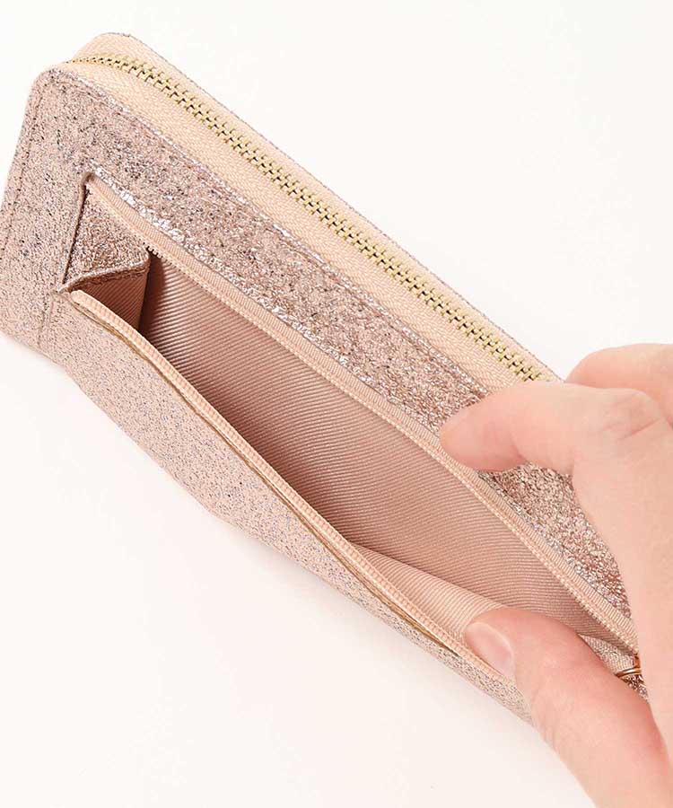 ピソラロメタリックL字ファスナー長財布