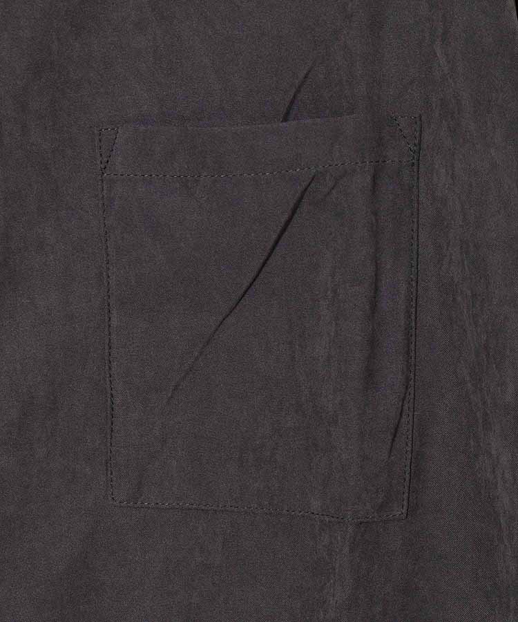 ピーチ起毛袖ボリュームシャツワンピース