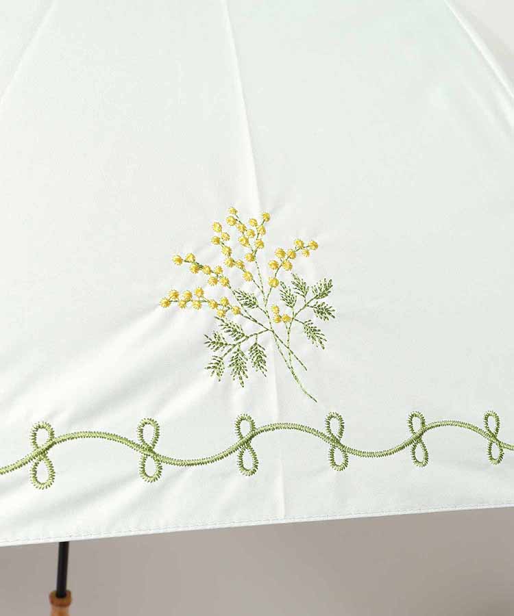 ミモザ刺繍晴雨兼用長傘