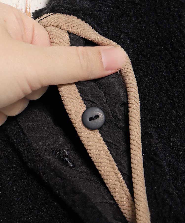 ≪SALE≫付け袖3wayリバーシブルキルトボアブルゾン