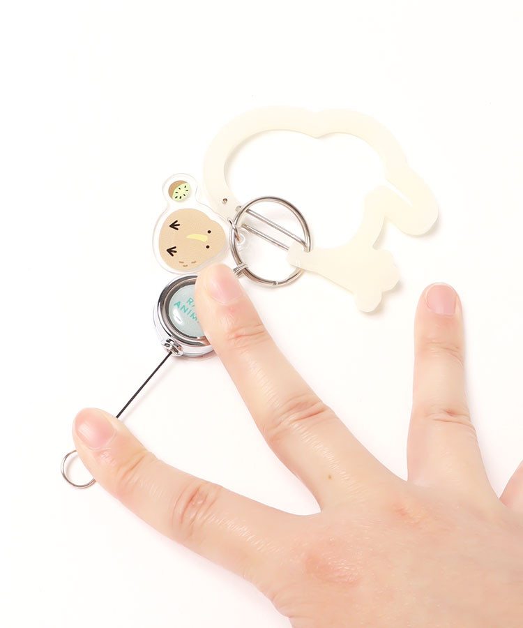レアアニマルリール付きアクリルカラビナ