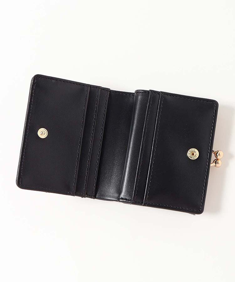 のびねこ二つ折りがま口財布