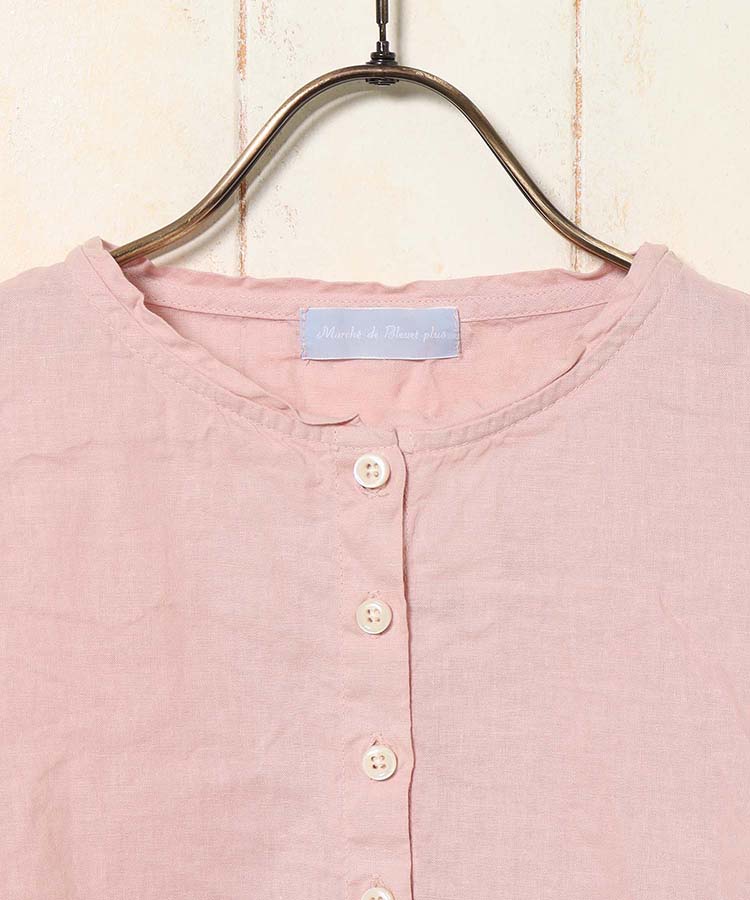 コットンリネンブラウス