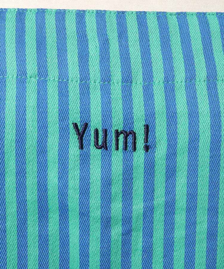 ロゴ刺繍ストライプエプロン