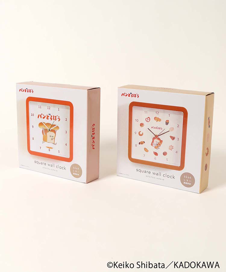 パンどろぼうスクエアウォールクロック