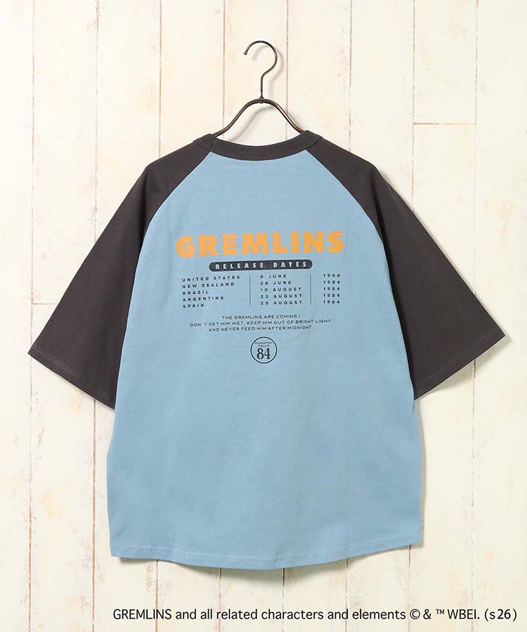 グレムリンラグランプリントTシャツ