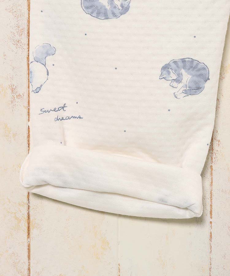 ねこ柄キルトパジャマ上下セット