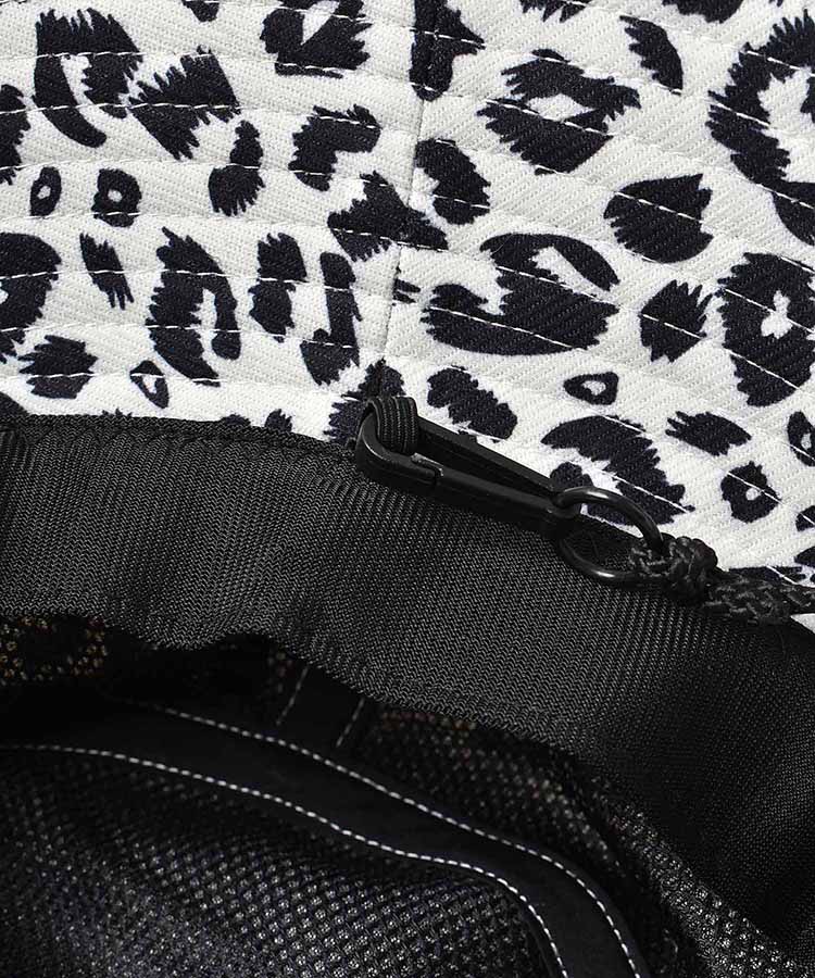 レオパードつば広ハット