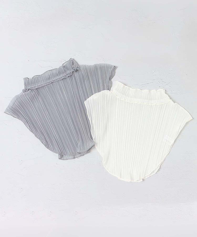 シアープリーツ付け襟