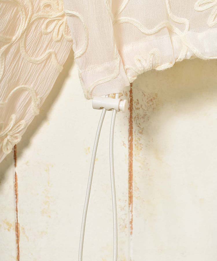 シアーフラワーフードブルゾン