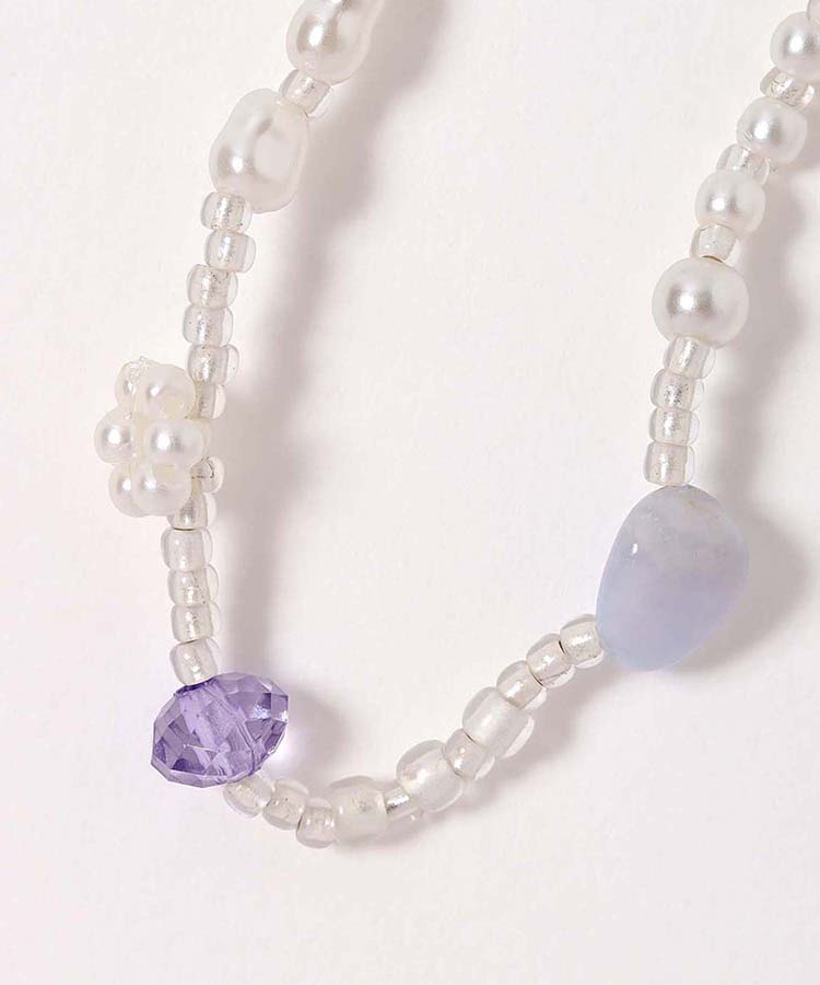 le petale天然石とパールのビーズブレス