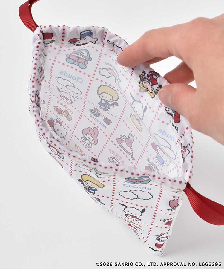 【WEB予約 3/4～順次発送】SANRIO CHARACTERS BASIC総柄巾着
