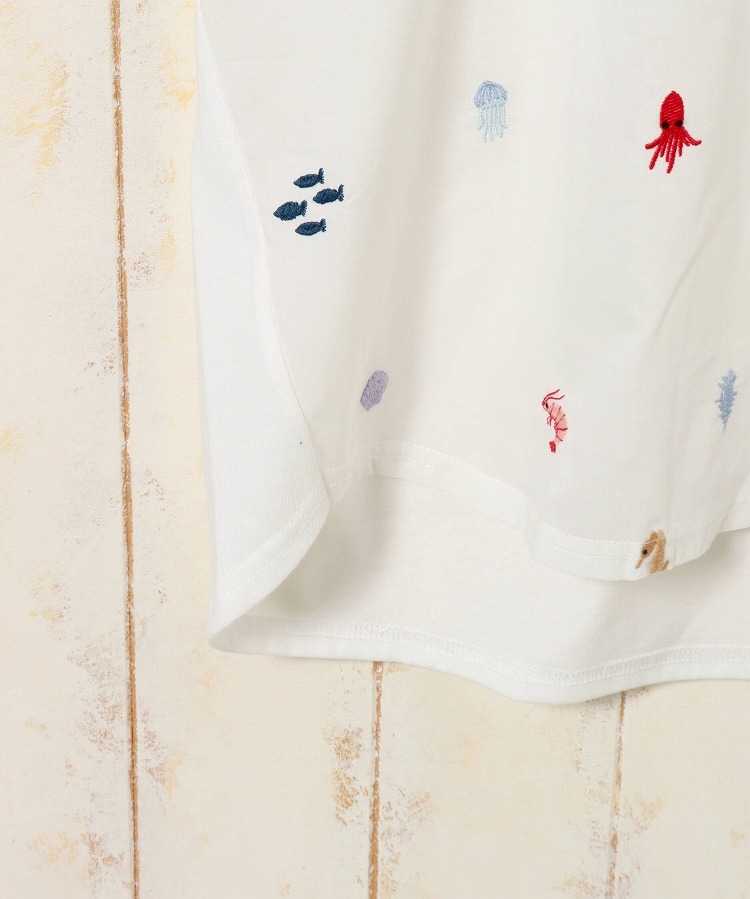 海の生き物総刺繍Tシャツ