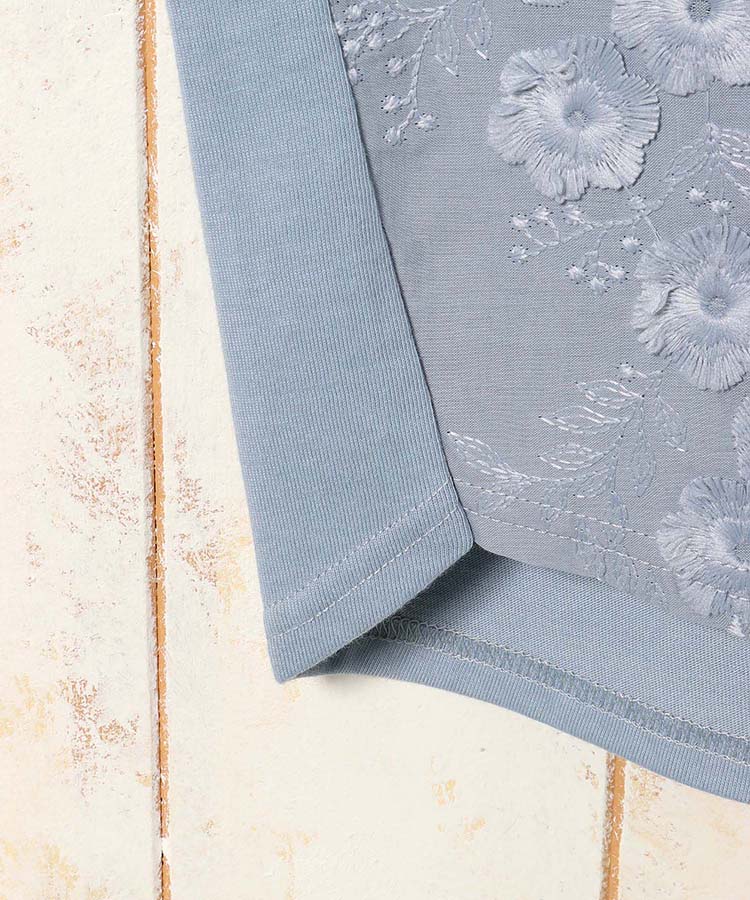 フラワー3D刺繍TシャツNO2