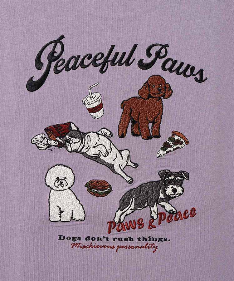 のんびりdog刺繍Tシャツ