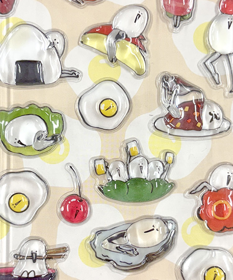 【WEB予約 2/25～順次発送】たまごあしのぷっくりシール