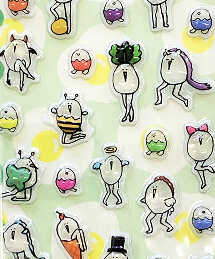 【WEB予約 2/25～順次発送】たまごあしのぷっくりシール2